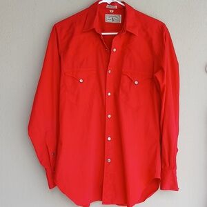 Ralph Lauren "Polo Western" vintage western rodeo Red shirt Silver snap buttons